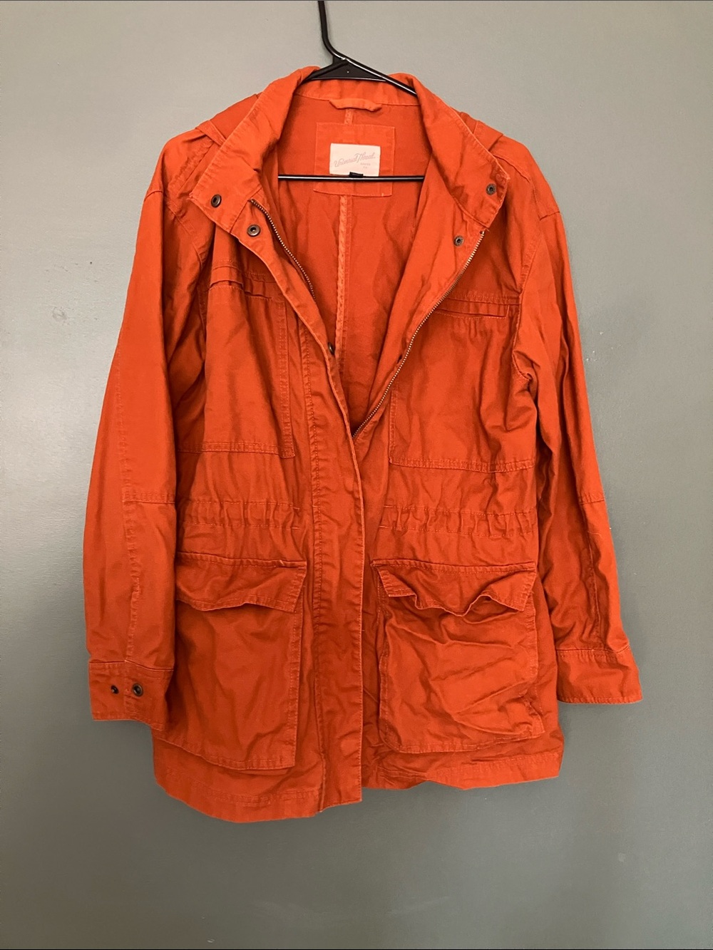 Universal Thread Orange Utility Jacket with Hood